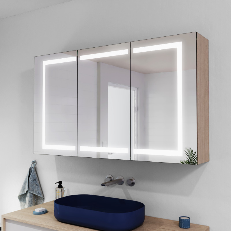voor eeuwig Melodieus Oorlogszuchtig Badezimmer-Spiegelschrank mit LED Rameo | Badspiegel Shop